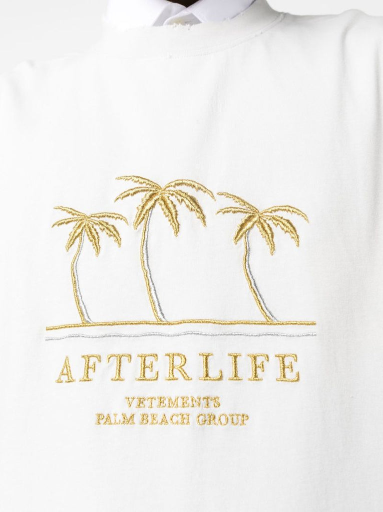 White Afterlife Embroidered T-shirt