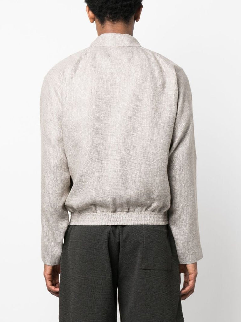 Neutral Long-sleeve Zip-up Jacket