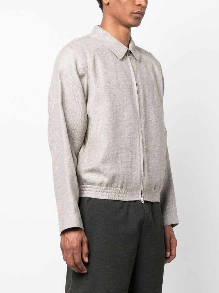 Neutral Long-sleeve Zip-up Jacket