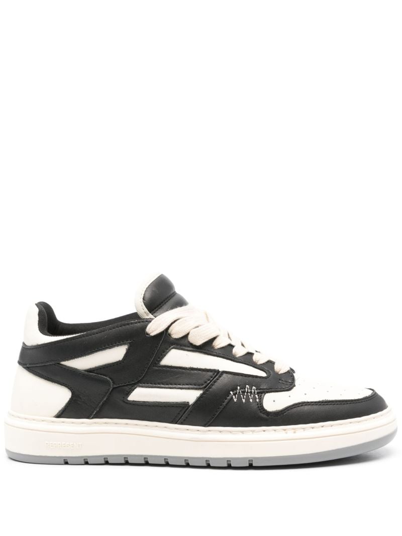 Black Reptor Low Leather Sneakers