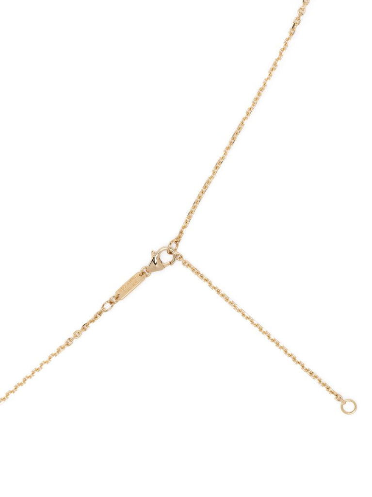 18k Yellow Gold Dog Tag Medium Diamond Necklace
