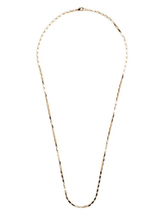 18kt Yellow Gold Block-chain Medium Baguette Necklace