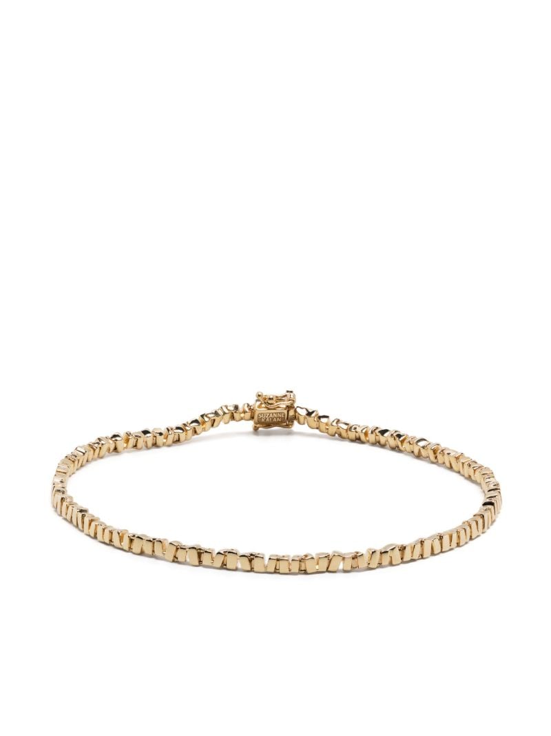 18k Yellow Gold Thin Tennis Bracelet
