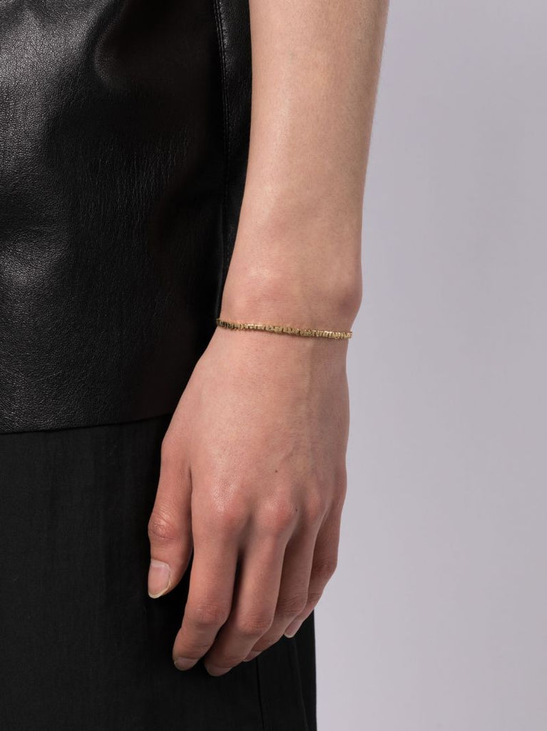 18k Yellow Gold Thin Tennis Bracelet