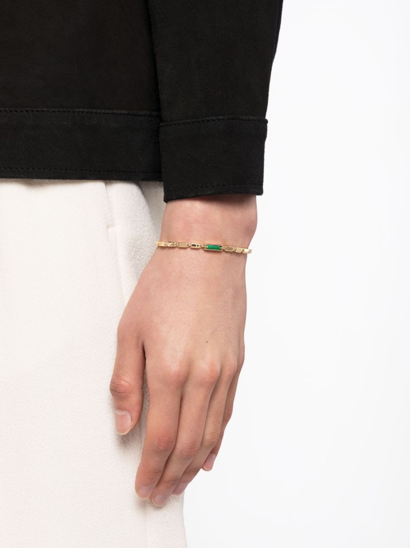 18k Yellow Gold Malachite Bracelet