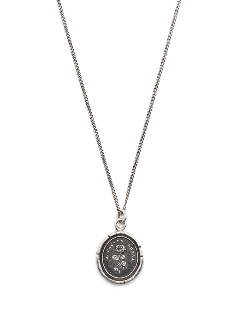 Sterling Silver Slow Down Talisman Necklace