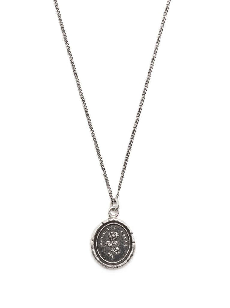 Sterling Silver Slow Down Talisman Necklace