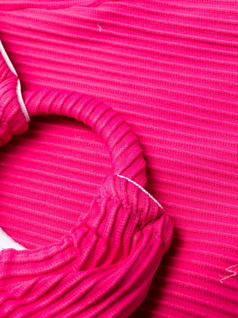 Pink Rosa Ring-embellishment PlissÃ_x0083_Â© Swimsuit