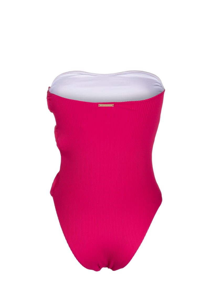 Pink Rosa Ring-embellishment PlissÃ_x0083_Â© Swimsuit