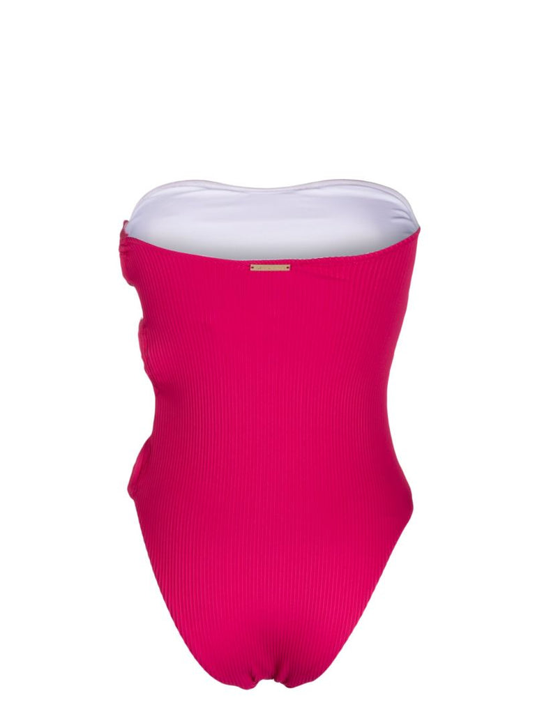Pink Rosa Ring-embellishment PlissÃ_x0083_Â© Swimsuit