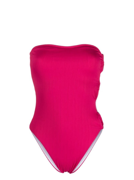 Pink Rosa Ring-embellishment PlissÃ_x0083_Â© Swimsuit