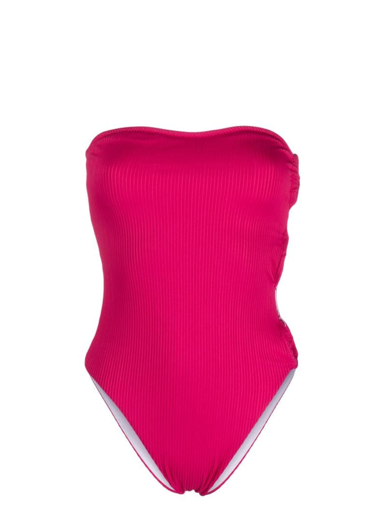 Pink Rosa Ring-embellishment PlissÃ_x0083_Â© Swimsuit