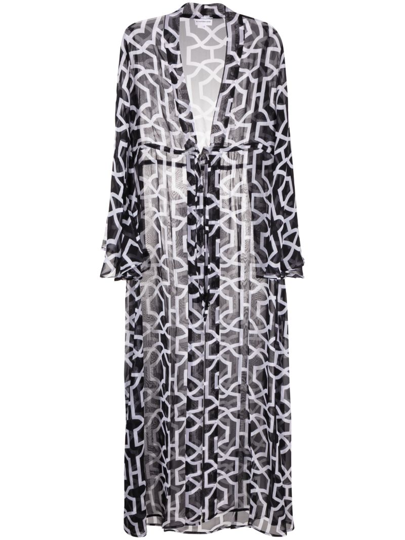 Black Betty Printed Kaftan Dress