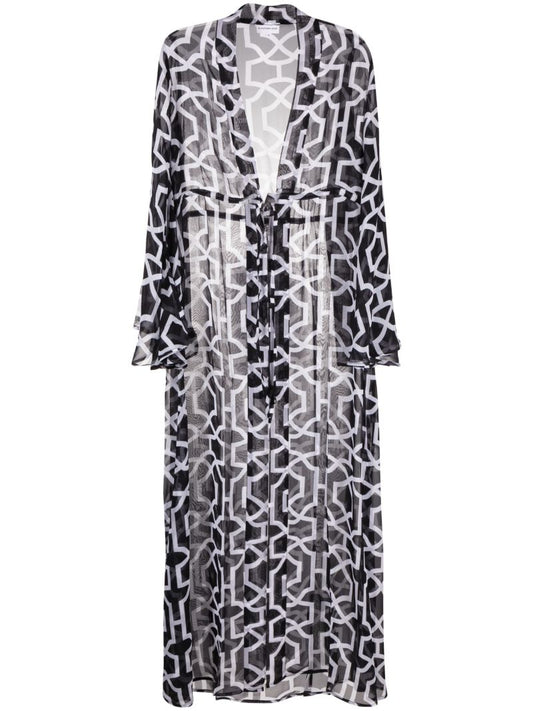 Black Betty Printed Kaftan Dress