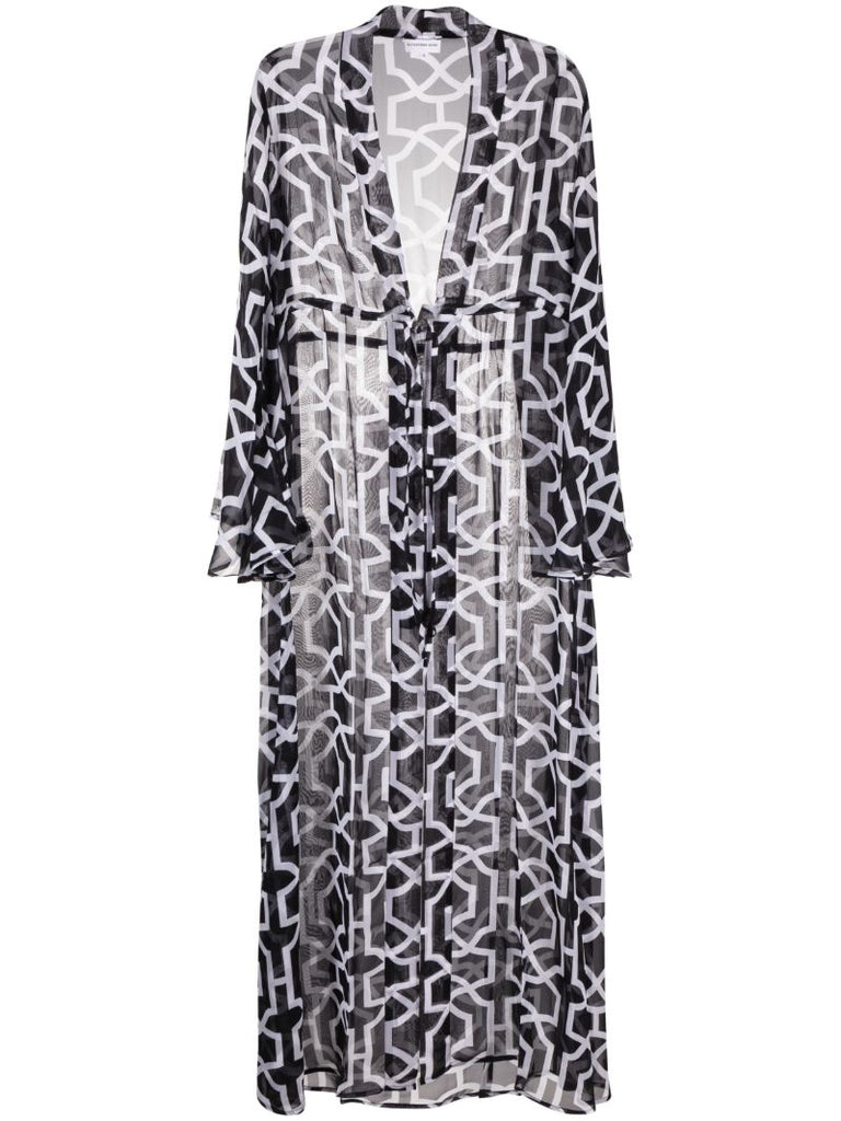 Black Betty Printed Kaftan Dress