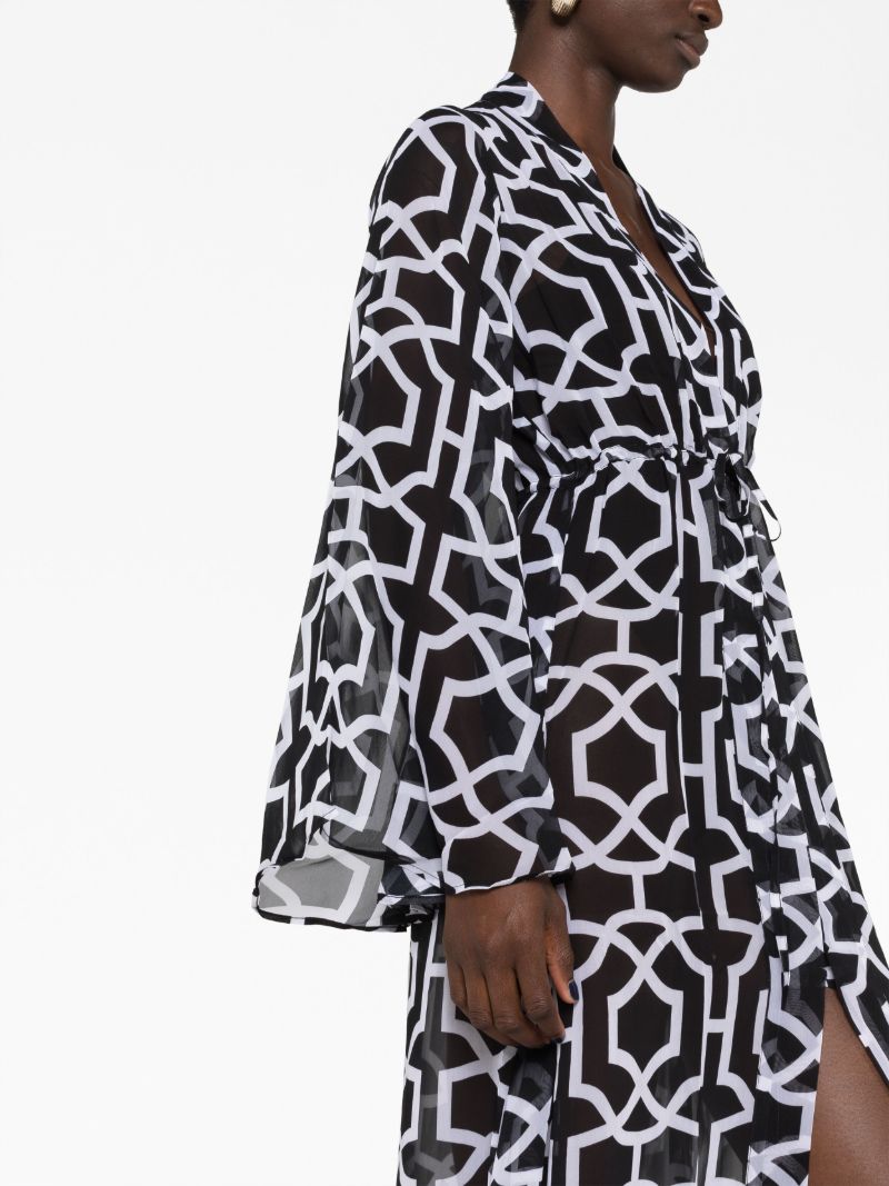 Black Betty Printed Kaftan Dress