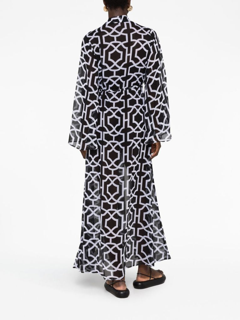 Black Betty Printed Kaftan Dress