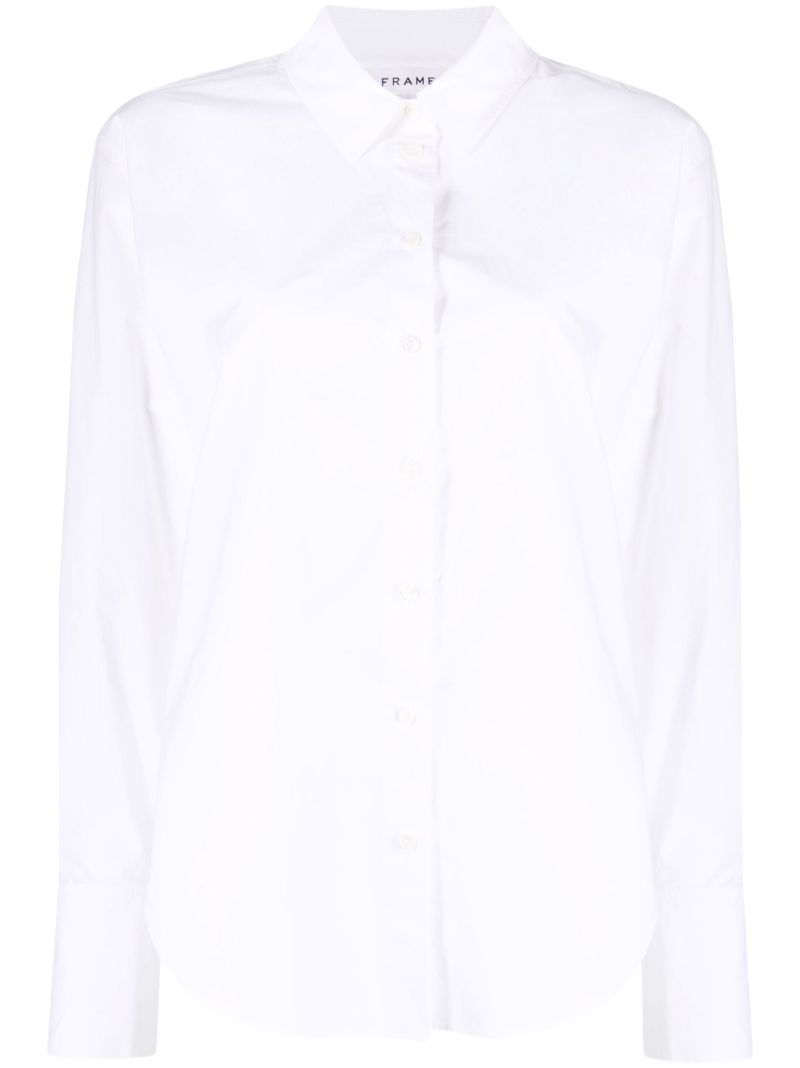 White Tie-back Cotton Shirt