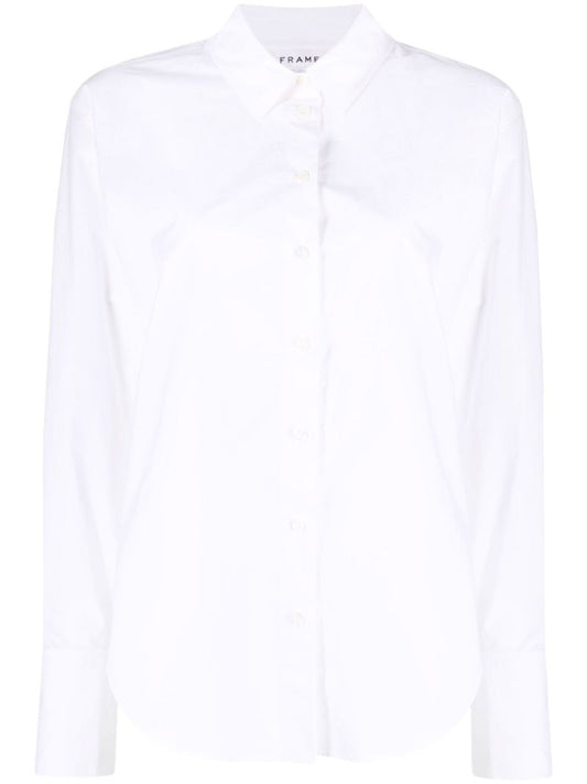 White Tie-back Cotton Shirt