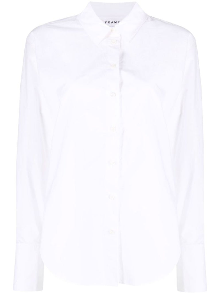 White Tie-back Cotton Shirt