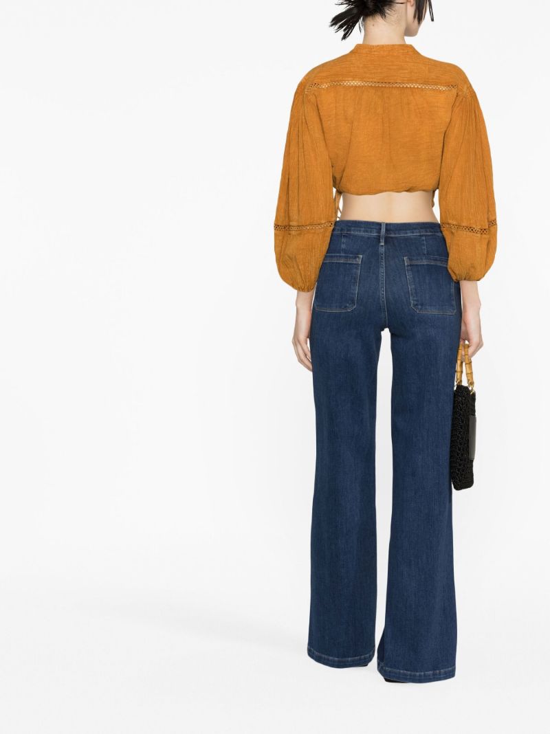 Blue Le Bardot Wide-leg Jeans