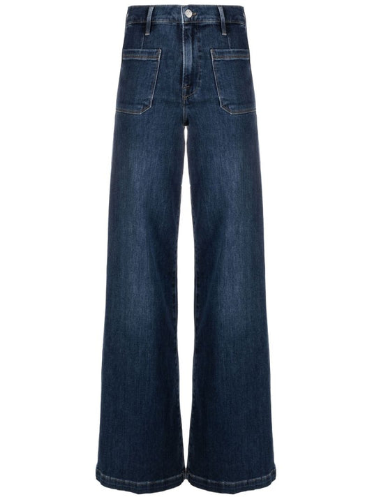 Blue Le Bardot Wide-leg Jeans