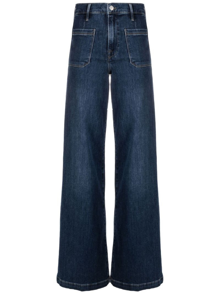 Blue Le Bardot Wide-leg Jeans