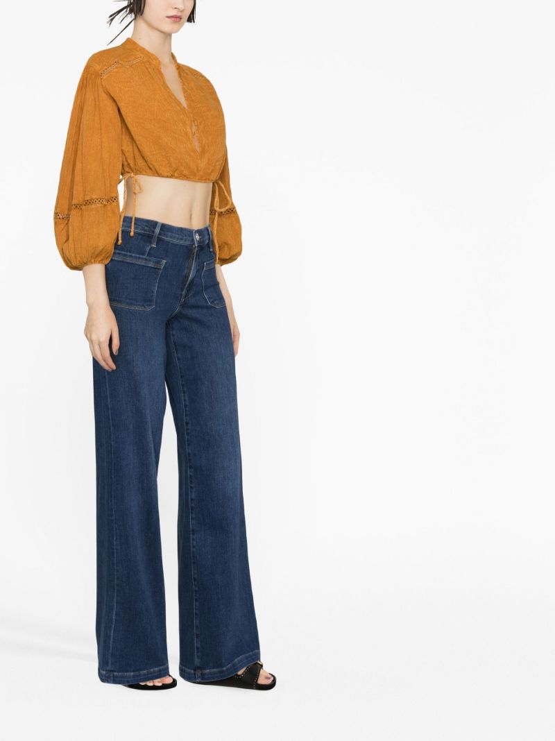 Blue Le Bardot Wide-leg Jeans