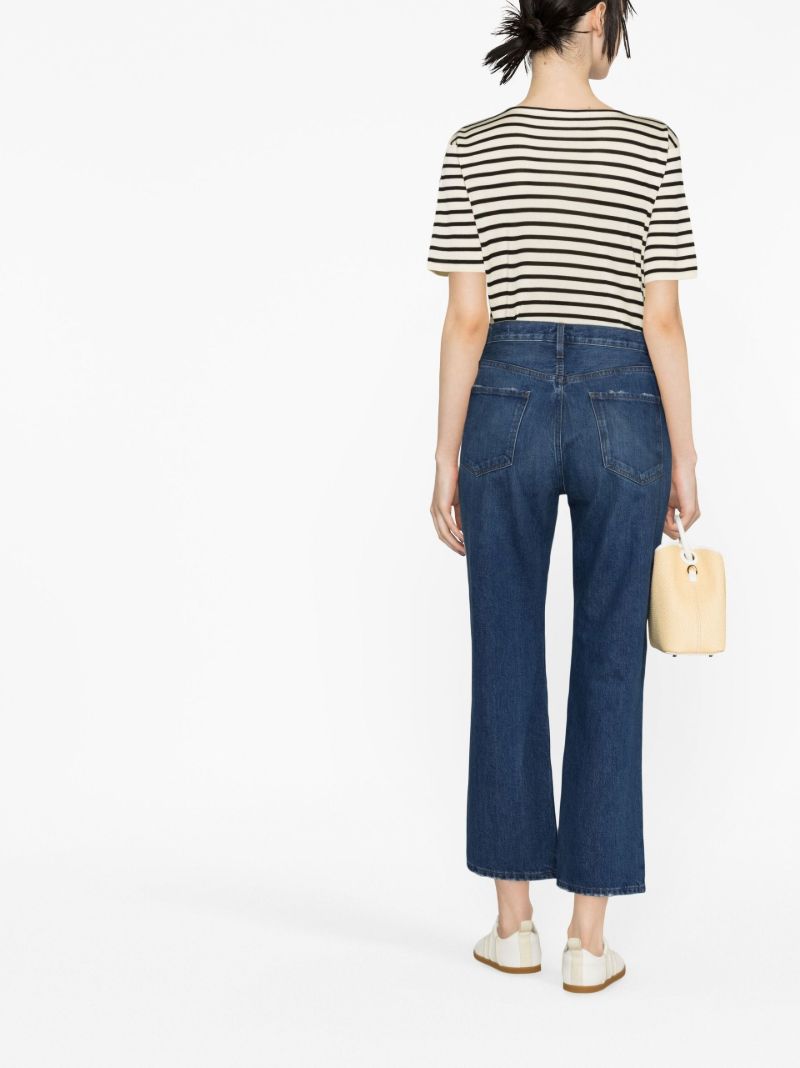 Blue Cropped Denim Jeans