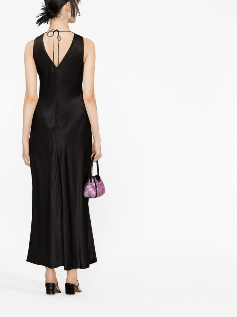 Black Lace Front Midi Dress