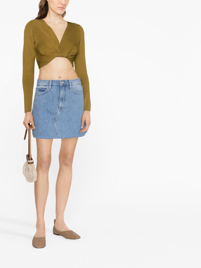 Blue Le High 'n' Tight A-line Denim Skirt