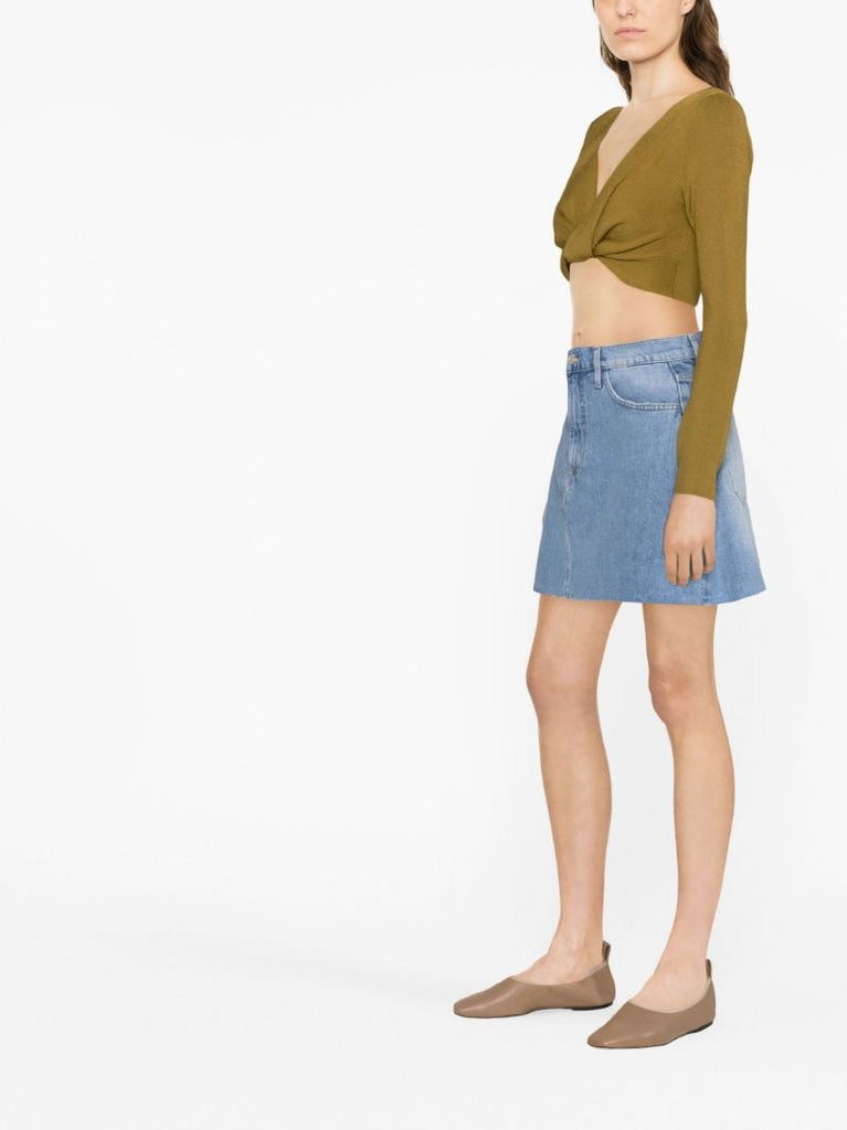 Blue Le High 'n' Tight A-line Denim Skirt