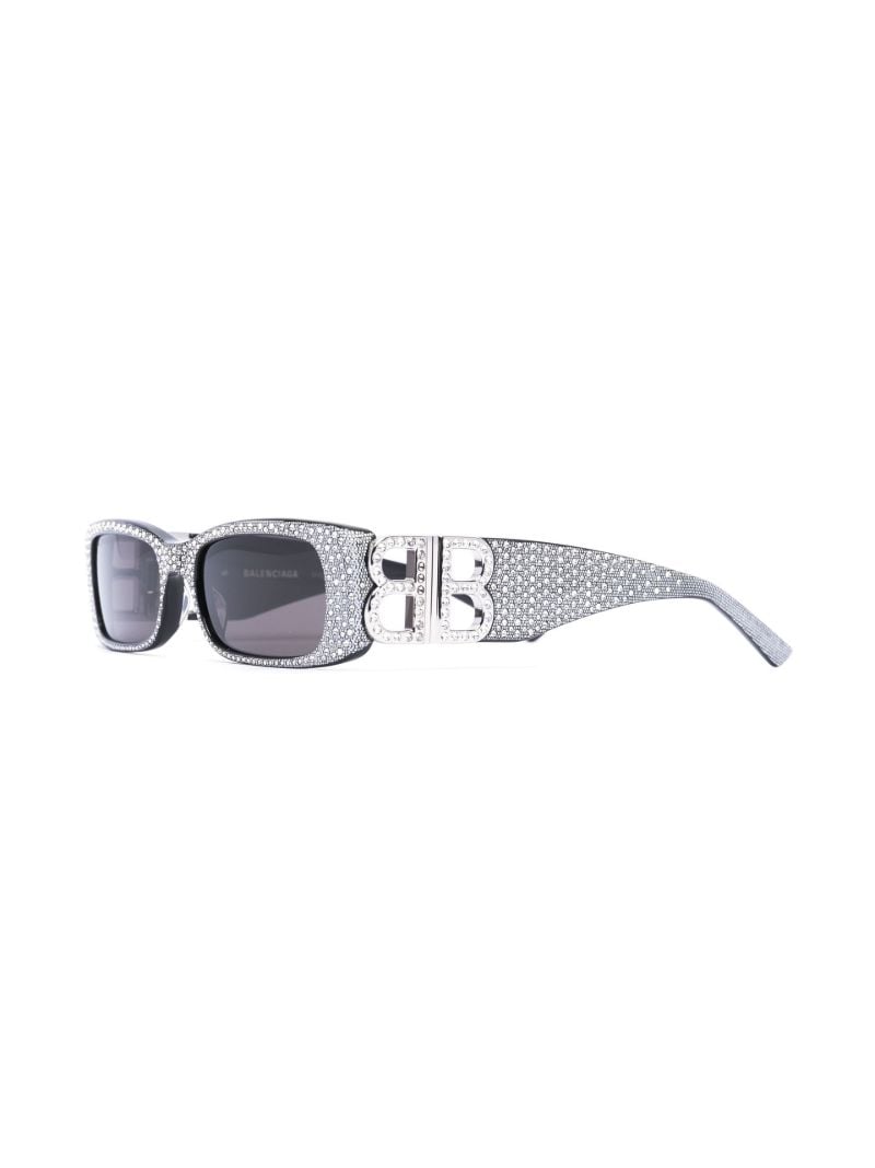 Silver-tone Dynasty Crystal-embellished Sunglasses