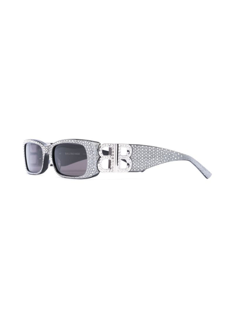 Silver-tone Dynasty Crystal-embellished Sunglasses