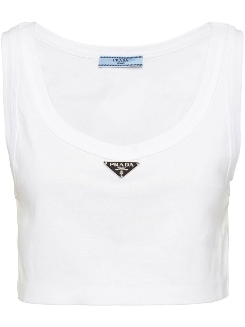 White Triangle Logo Tank Top