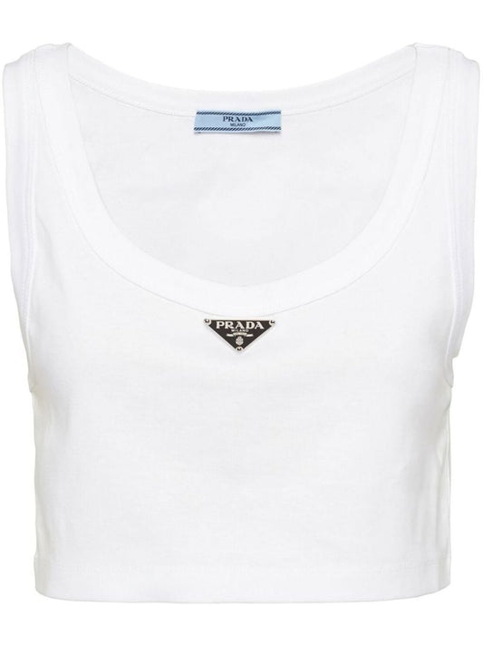 White Triangle Logo Tank Top