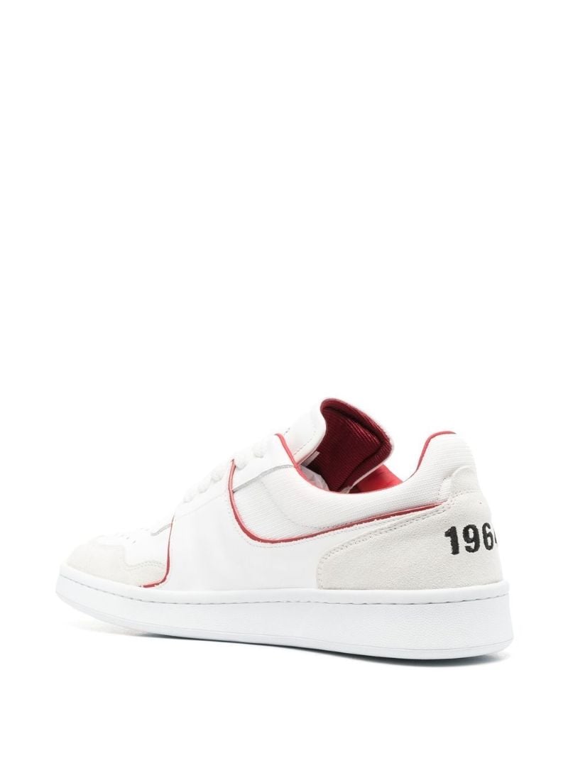 White Maple Leaf Leather Sneakers