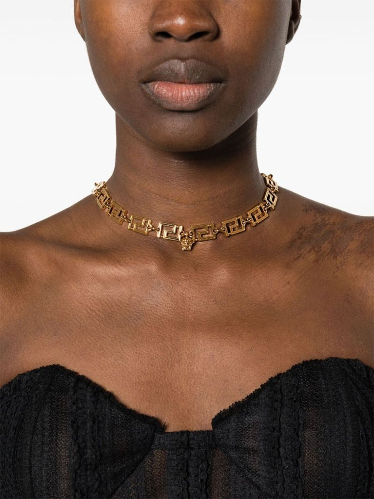 Gold-tone Greca Chain Necklace