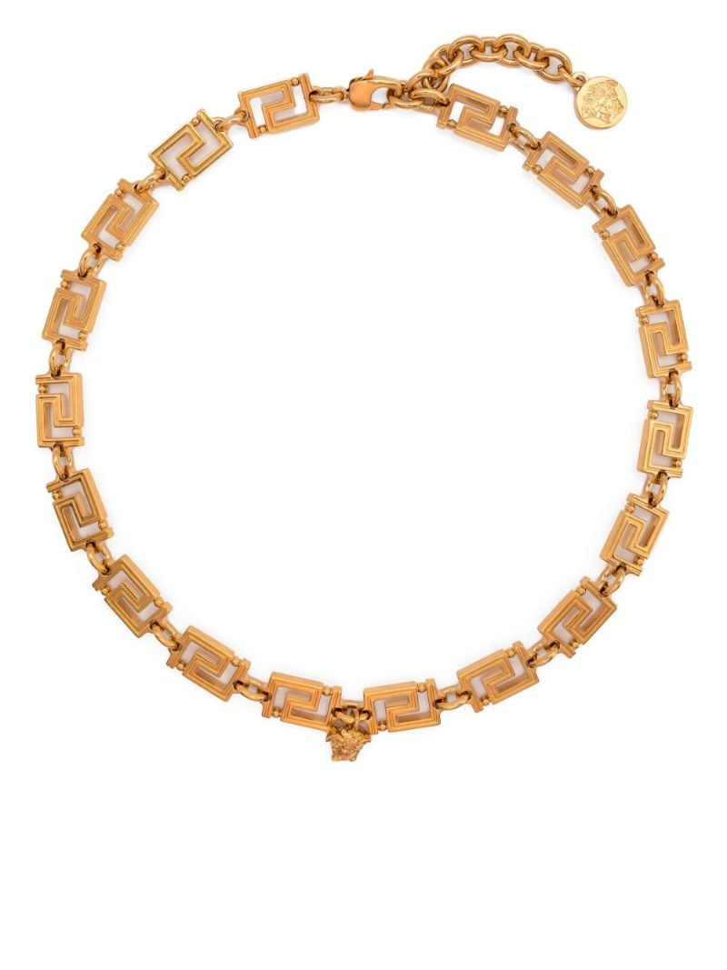 Gold-tone Greca Chain Necklace