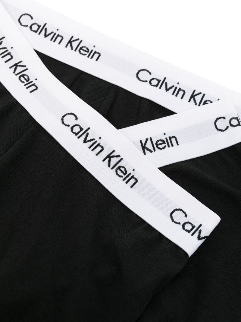 Black Cotton Boxer Briefs Set