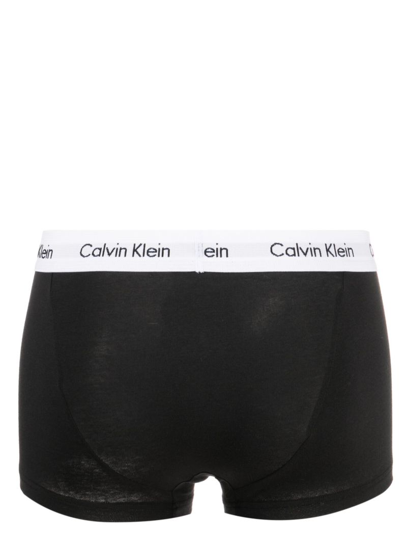 Black Cotton Boxer Briefs Set