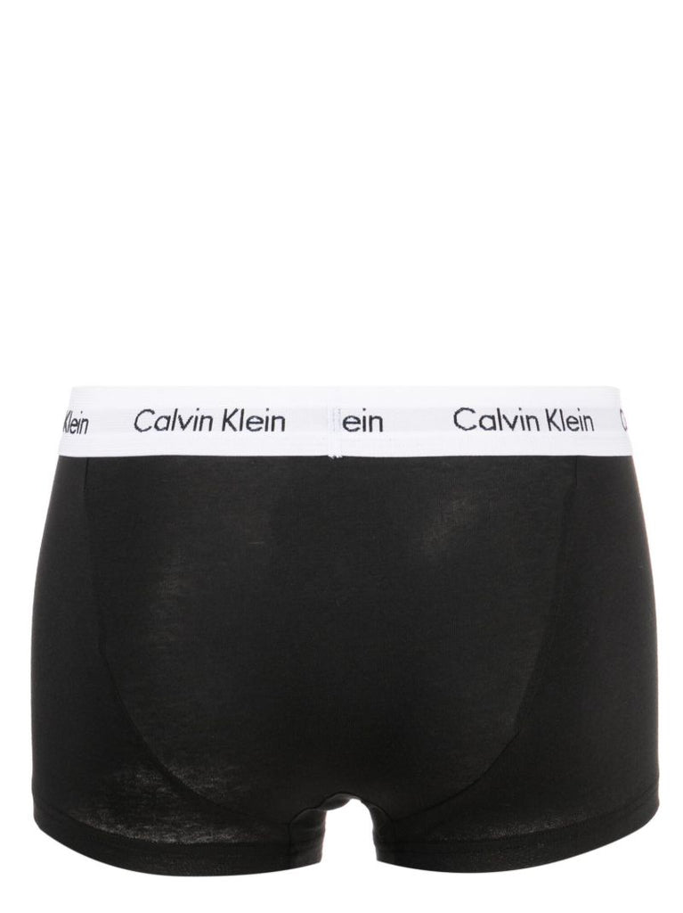 Black Cotton Boxer Briefs Set