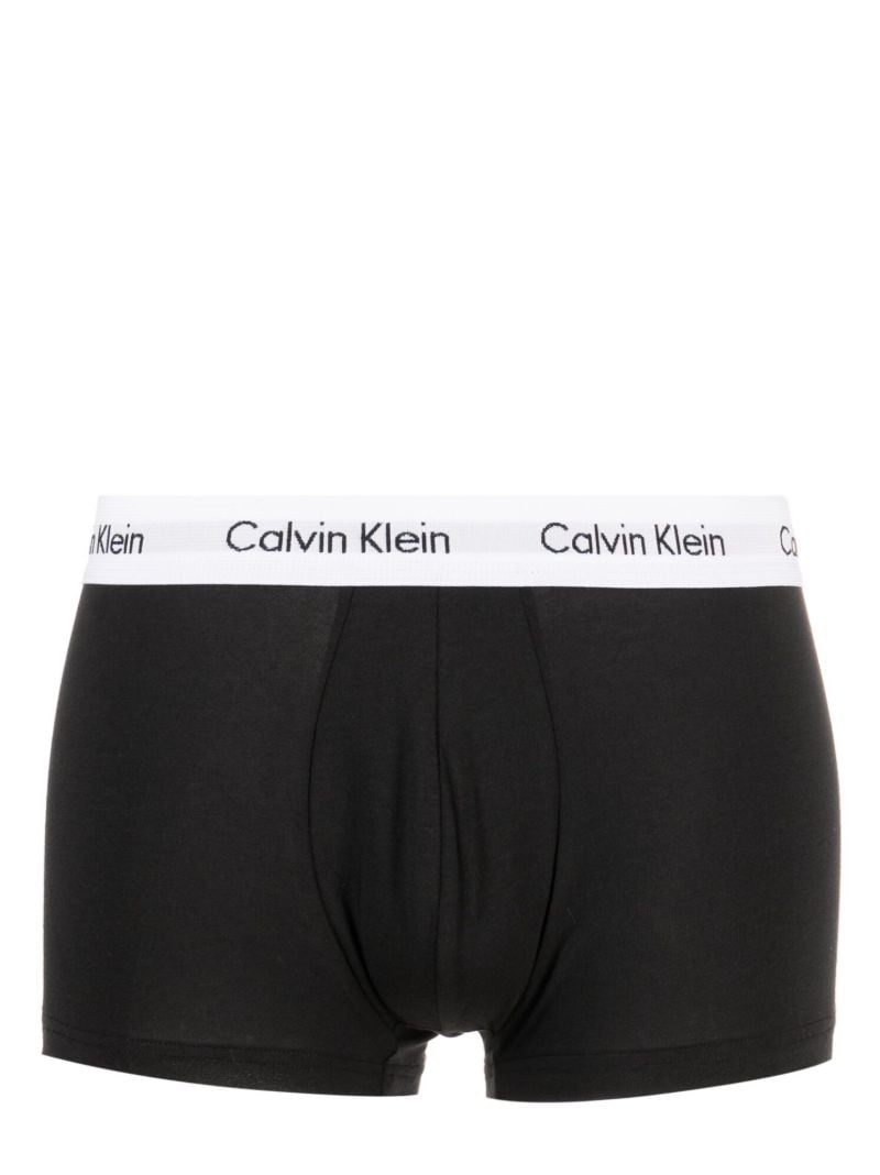 Black Cotton Boxer Briefs Set