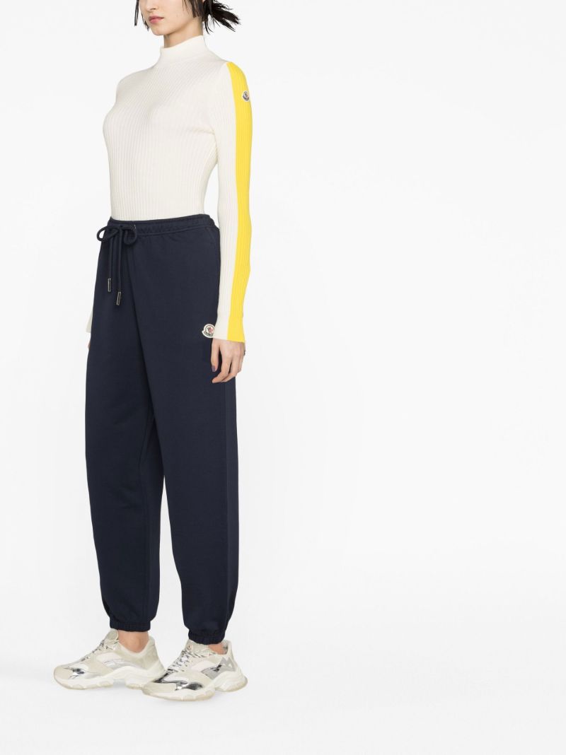 Blue Logo-patch Cotton Track Pants