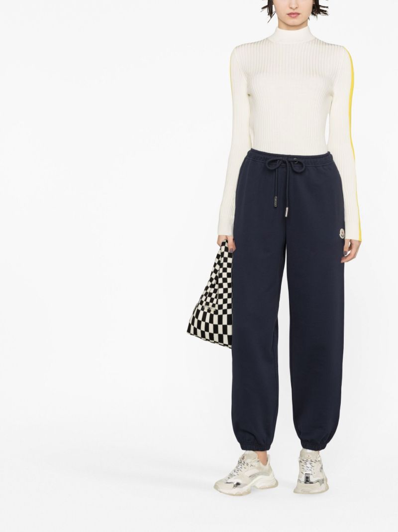 Blue Logo-patch Cotton Track Pants