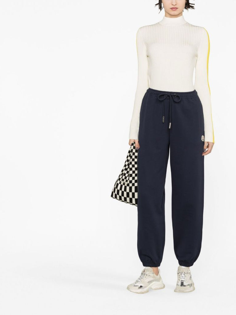 Blue Logo-patch Cotton Track Pants