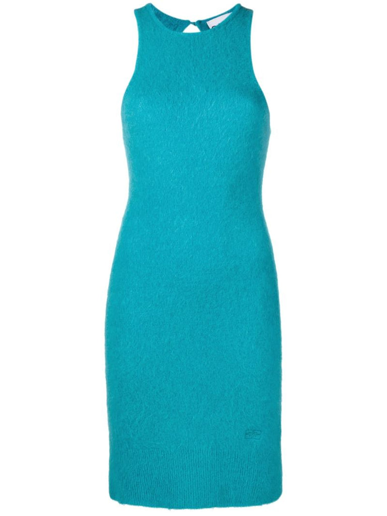 Blue Brushed Mini Dress