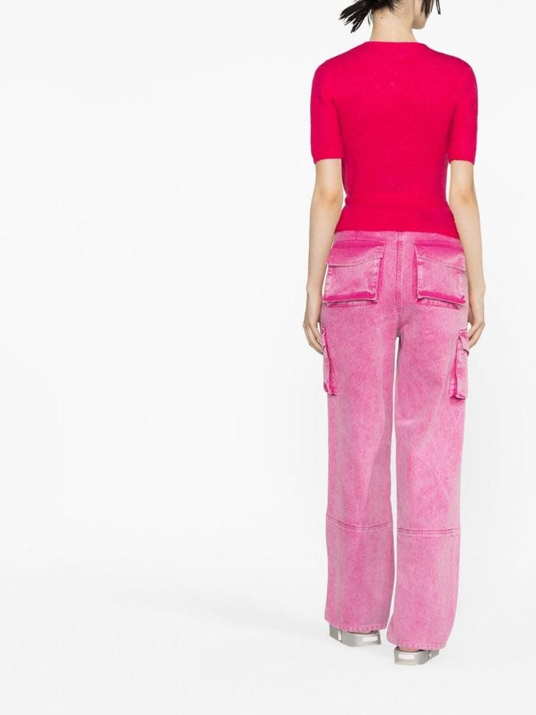 Pink Cut-out Wrap Top