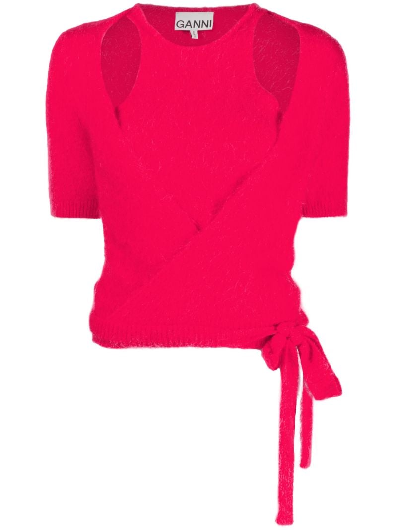 Pink Cut-out Wrap Top