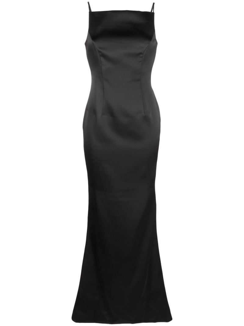 Black Open-back Mermaid Gown